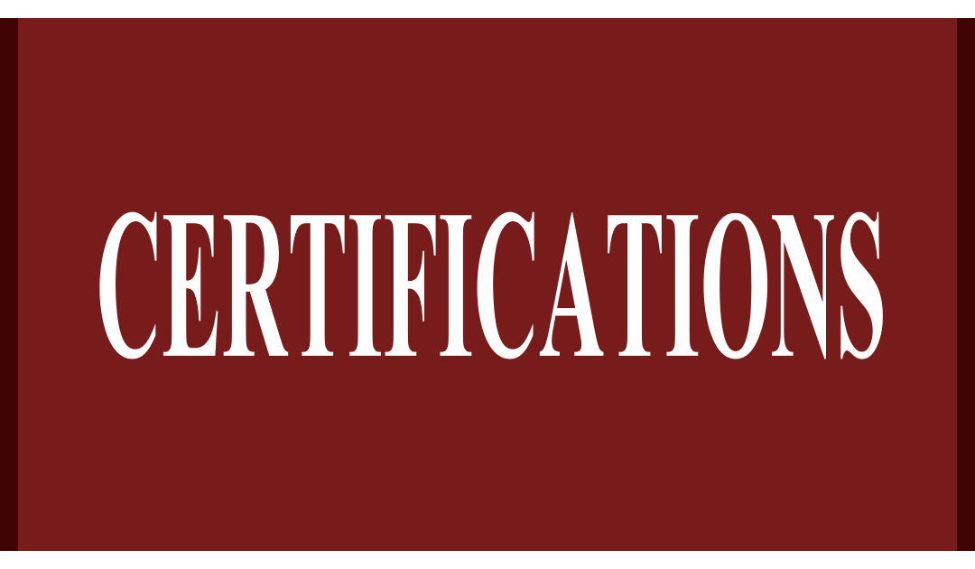 Certifications